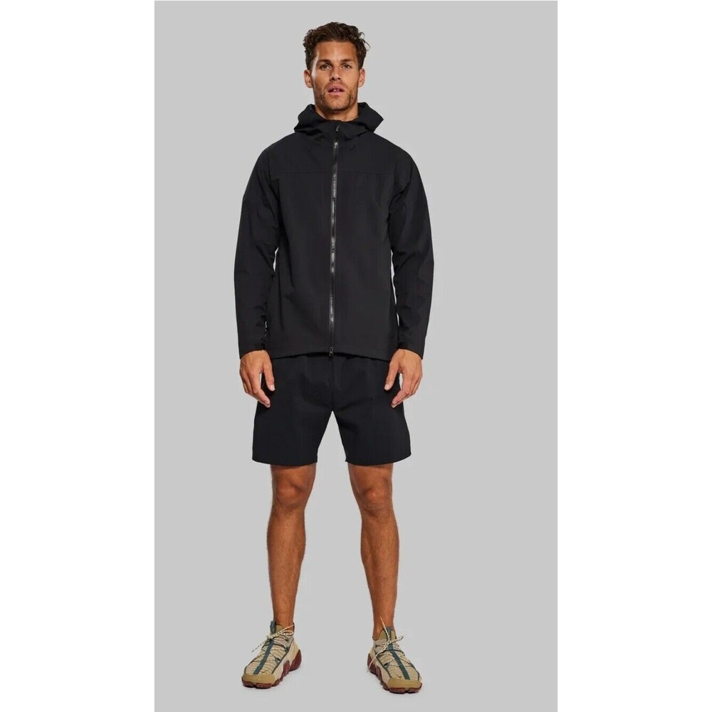 VOLLEBAK Planet Earth Shorts  Black Mens Medium Pockets Cotton @f3